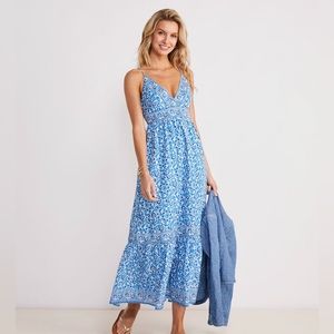 Vineyard Vines Blue Katama Tile Sconset Maxi Dress